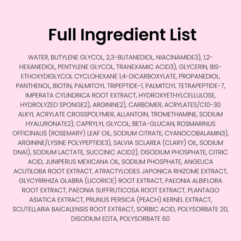 Pink Toning Serum (PDRN + Tranexamic Acid + Niacinamide + Hyaluronic Acid Micro-Needles) - for Dark Spots, Hyperpigmentation, Pores, Uneven Tone, Dull Tone, Redness, Brightening, Firming, Hydrating, Microneedling