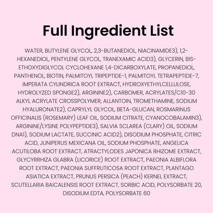 Pink Toning Serum (PDRN + Tranexamic Acid + Niacinamide + Hyaluronic Acid Micro-Needles) - for Dark Spots, Hyperpigmentation, Pores, Uneven Tone, Dull Tone, Redness, Brightening, Firming, Hydrating, Microneedling